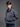 NEOPRENE CROPPED HOODY ZIP UP_CHARCOAL