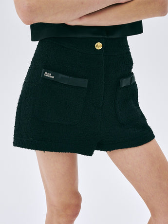 SPRING TWEED SHORTS_BLACK
