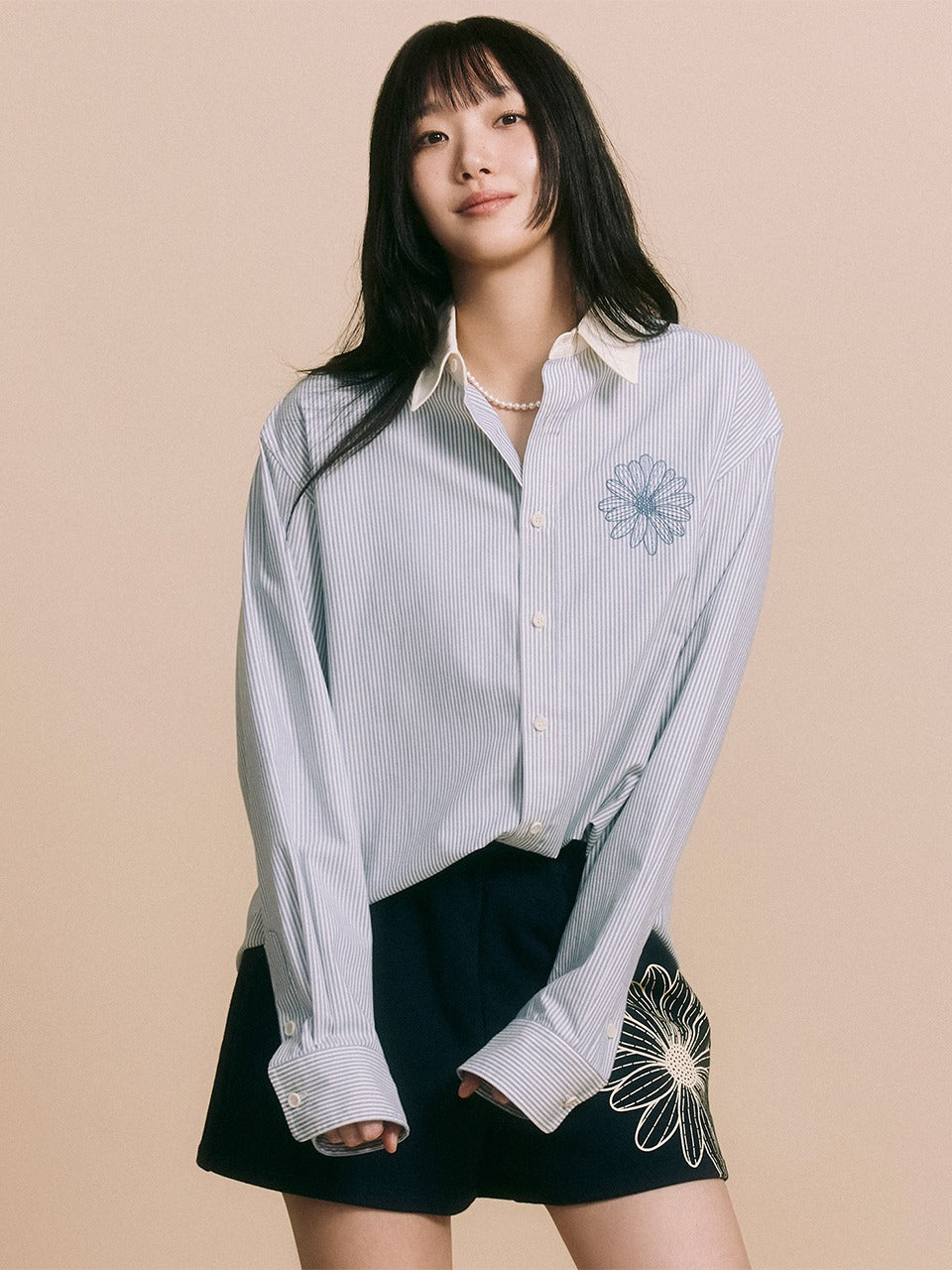 OXFORD SHIRT STRIPE_SKY BLUE