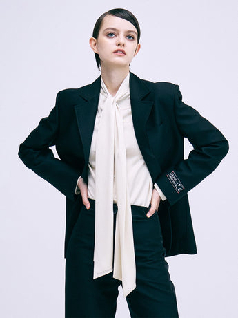 WOOL CLASSIC SINGLE JACKET_BLACK