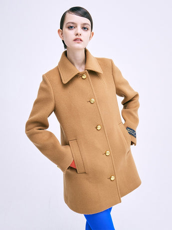 WOOL A LINE JACKET_CAMEL