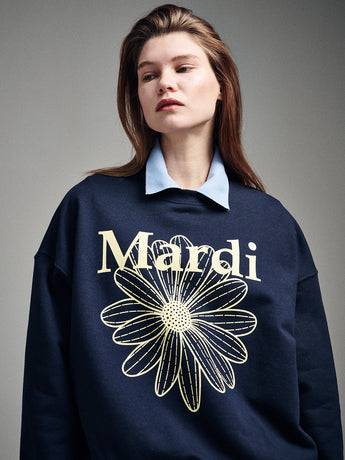 SWEATSHIRT FLOWERMARDI_NAVY LEMON