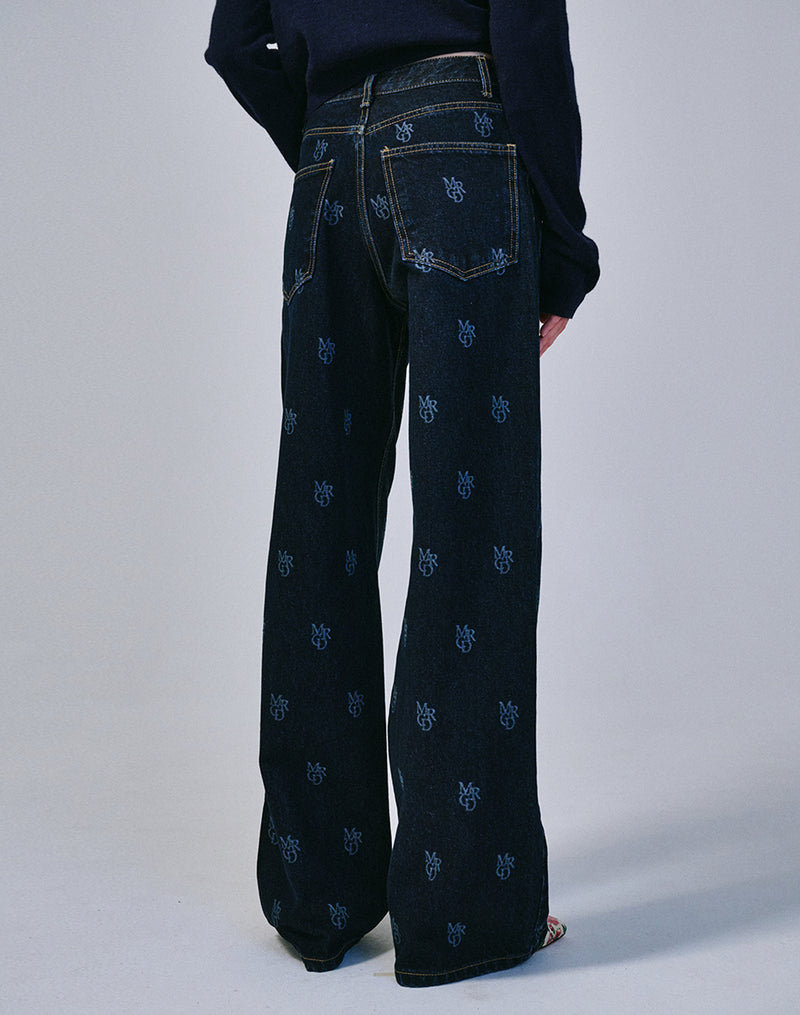 DENIM PANTS LOGO MRCD (NAVY)