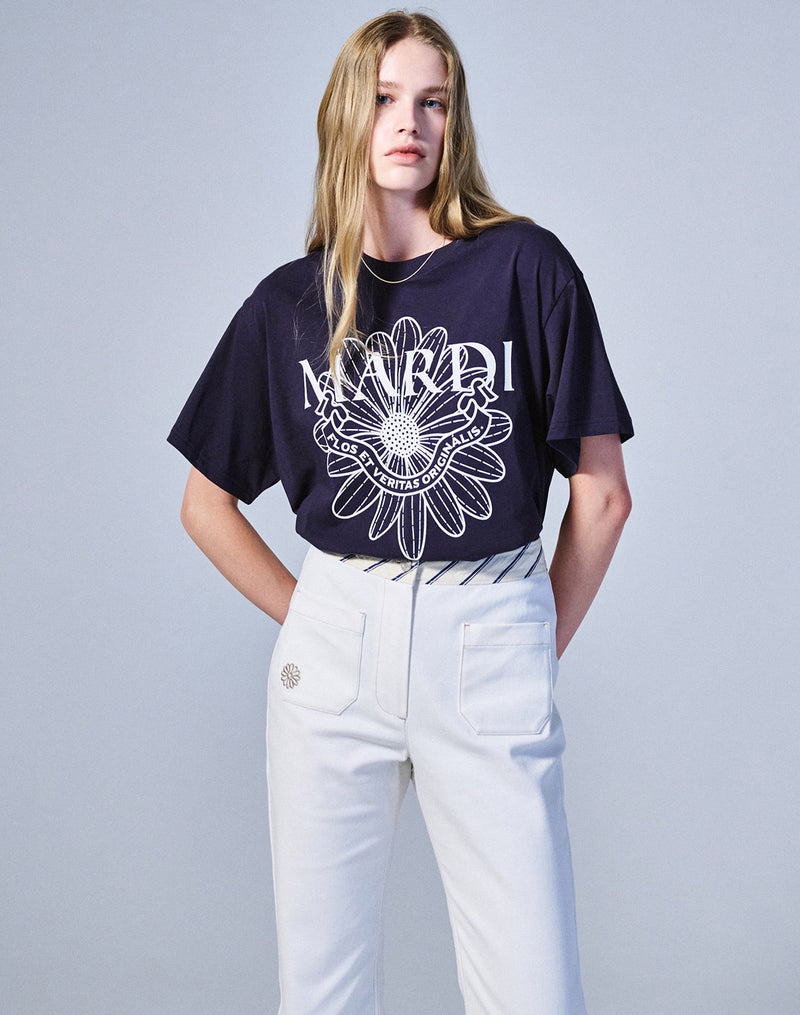 TSHIRT FLOWERMARDI ALUMNI (NAVY WHITE)