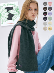 [GIFT SET] WOOL MUFFLER SQUARE LOGO_12COLORS