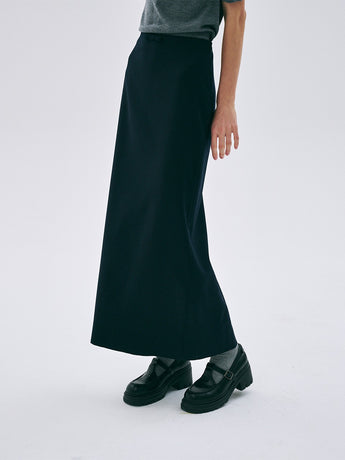 MAXI SKIRT SLIT_NAVY