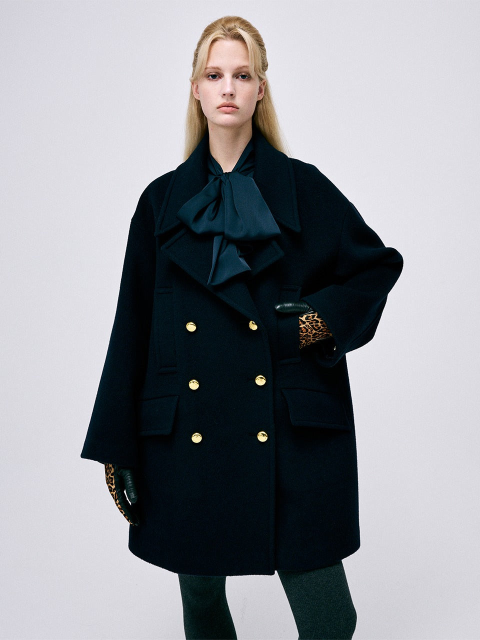 WOOL OVERSIZED PEACOAT_NAVY