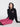 RACCOON BLENDED CARDIGAN V NECK_BLACK PINK