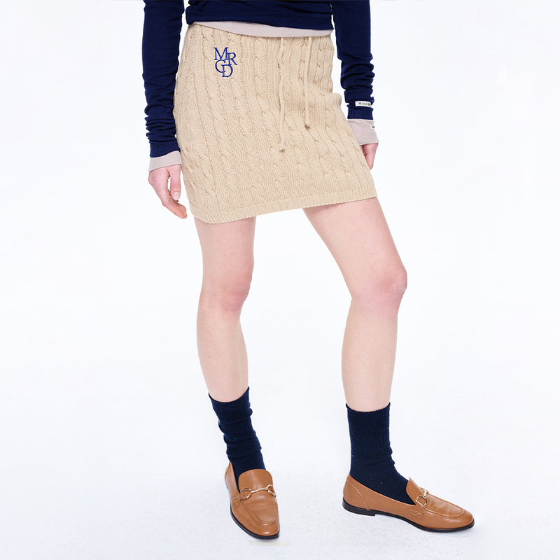 CABLE MINI SKIRT MRCD (BEIGE NAVY)