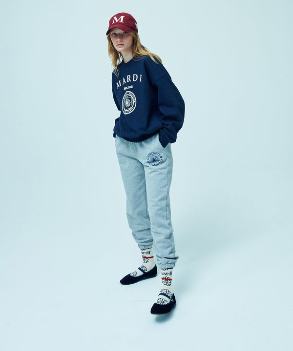 SWEAT PANTS MARCHE EMBLEM (GREY NAVY)